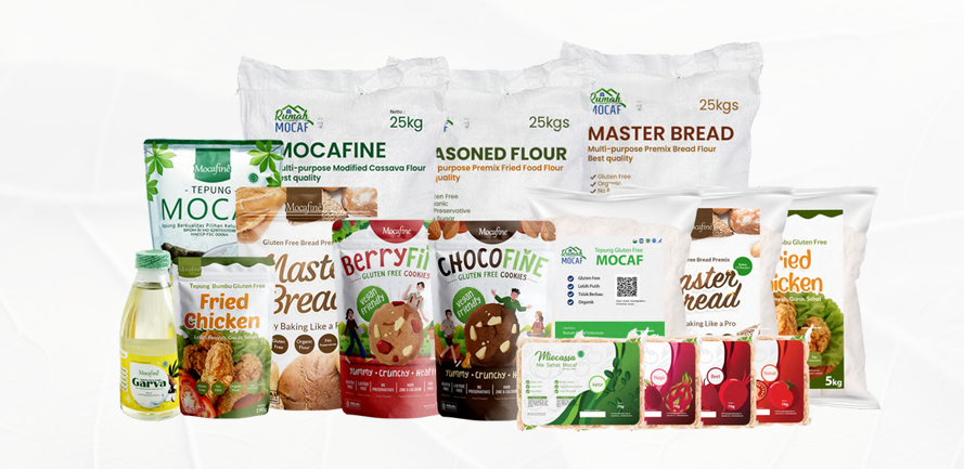 Modified Cassava Flour - Mocaf product lineup